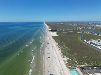 Aerial view of the Texas Gulf Coastline near Angleton and Freeport